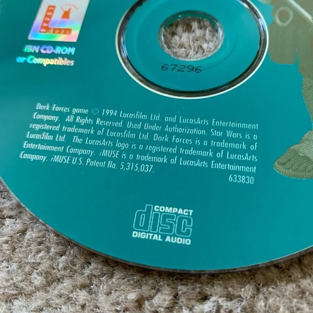 Star Wars Dark Forces Game 1994 Lucasfilm Ltd. IBM CD-Rom